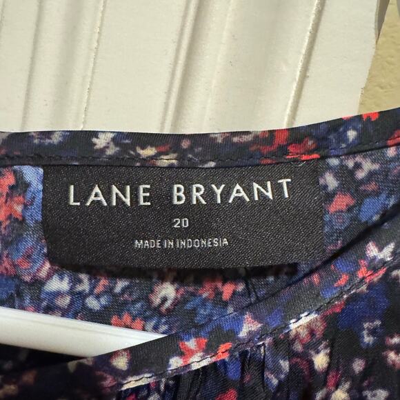 Lane Bryant Long Sleeve Crew Neck Top Blouse Elastic Sleeve Plus Size 20 - Picture 4 of 11